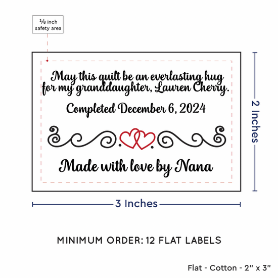 PPLR_HIDDEN_PRODUCT Double Heart Quote (2"x3" Cotton - 12 labels/set)