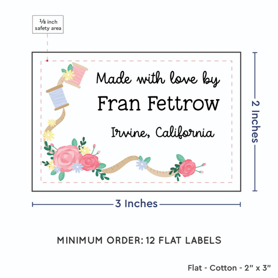 PPLR_HIDDEN_PRODUCT Thread and Flowers (2"x3" Cotton - 12 labels/set)