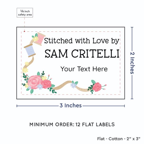 PPLR_HIDDEN_PRODUCT Thread and Flowers (2"x3" Cotton - 12 labels/set)