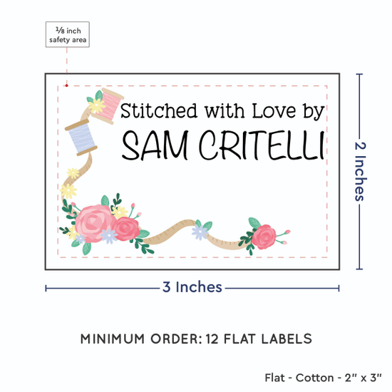 PPLR_HIDDEN_PRODUCT Thread and Flowers (2"x3" Cotton - 12 labels/set)
