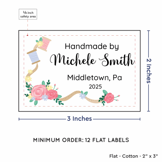 PPLR_HIDDEN_PRODUCT Thread and Flowers (2"x3" Cotton - 12 labels/set)