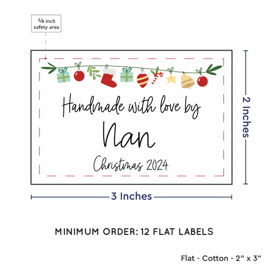 PPLR_HIDDEN_PRODUCT Christmas Garland (2"x3" Cotton - 12 labels/set)