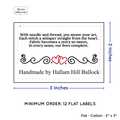 PPLR_HIDDEN_PRODUCT Double Heart Quote (2"x3" Cotton - 12 labels/set)