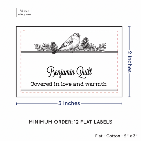 PPLR_HIDDEN_PRODUCT Winter Bird (2"x3" Cotton - 12 labels/set)
