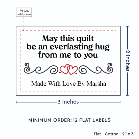 PPLR_HIDDEN_PRODUCT Double Heart Quote (2"x3" Cotton - 12 labels/set)
