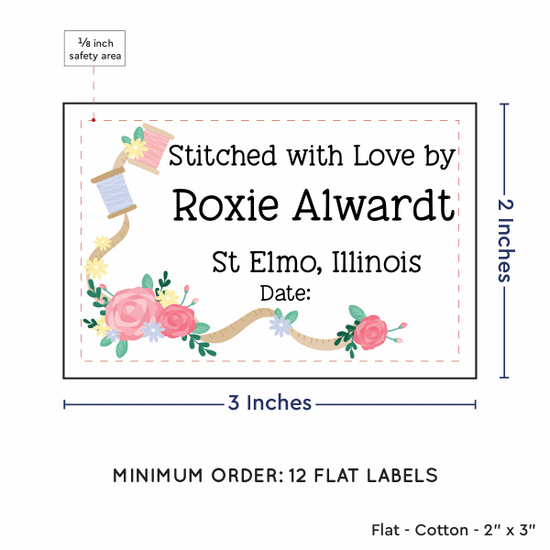 PPLR_HIDDEN_PRODUCT Thread and Flowers (2"x3" Cotton - 12 labels/set)
