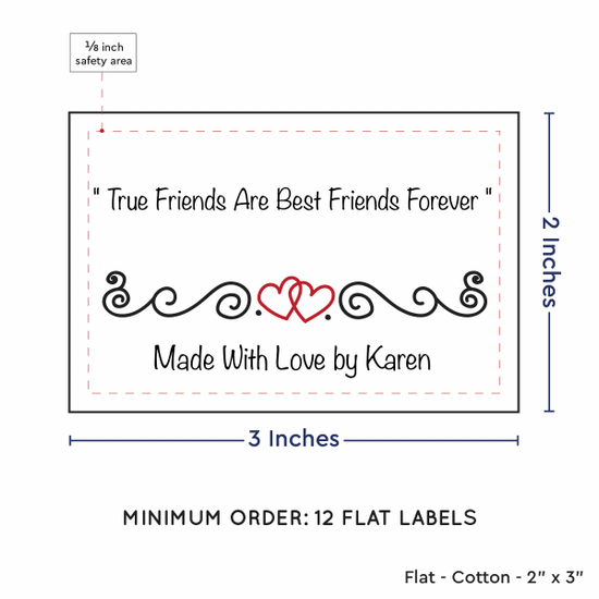 PPLR_HIDDEN_PRODUCT Double Heart Quote (2"x3" Cotton - 12 labels/set)