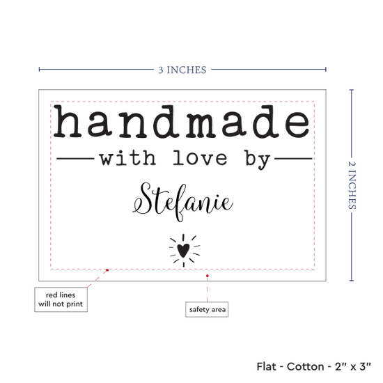 PPLR_HIDDEN_PRODUCT Modern Blanket Label with Heart (2"x3"-Cotton)