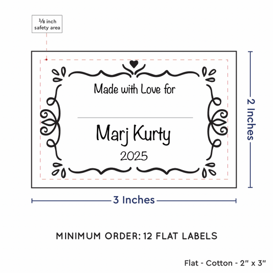 PPLR_HIDDEN_PRODUCT Swirl Accent Border with Fill in Blanks (2"x3" Cotton - 12 labels/set)