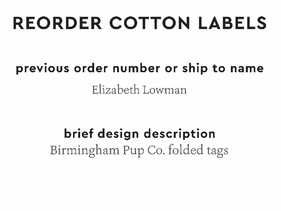 PPLR_HIDDEN_PRODUCT Reorder Previous Label Design - COTTON