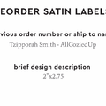 PPLR_HIDDEN_PRODUCT Reorder Previous Label Design - SATIN