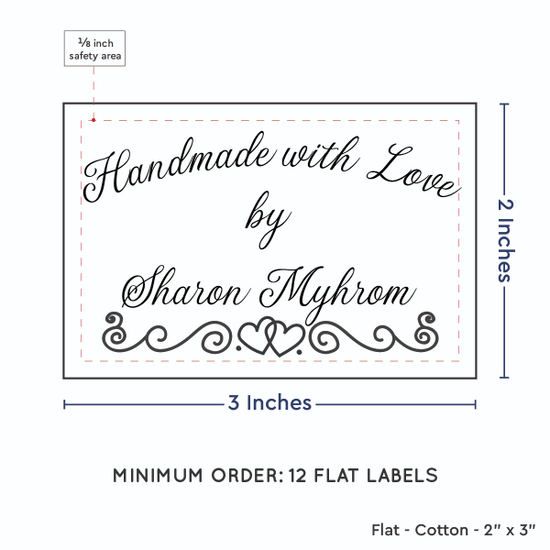 PPLR_HIDDEN_PRODUCT Double Heart Border (2"x3" Cotton - 12 labels/set)