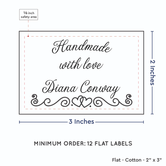 PPLR_HIDDEN_PRODUCT Double Heart Border (2"x3" Cotton - 12 labels/set)