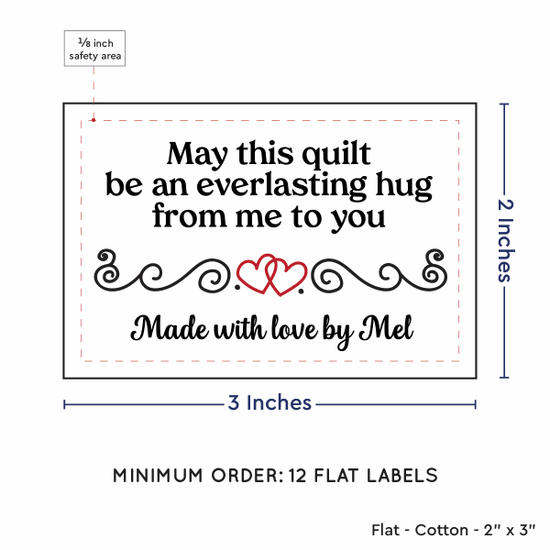 PPLR_HIDDEN_PRODUCT Double Heart Quote (2"x3" Cotton - 12 labels/set)