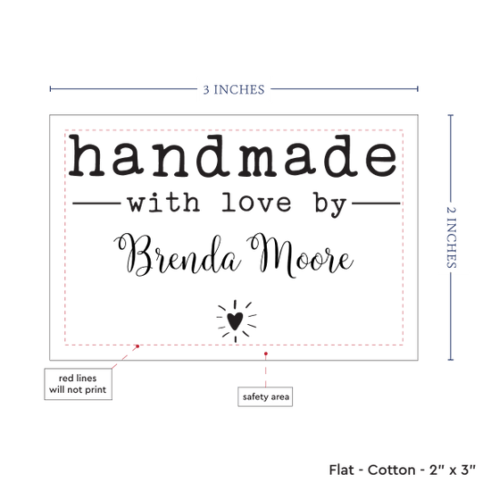 PPLR_HIDDEN_PRODUCT Modern Blanket Label with Heart (2"x3"-Cotton)