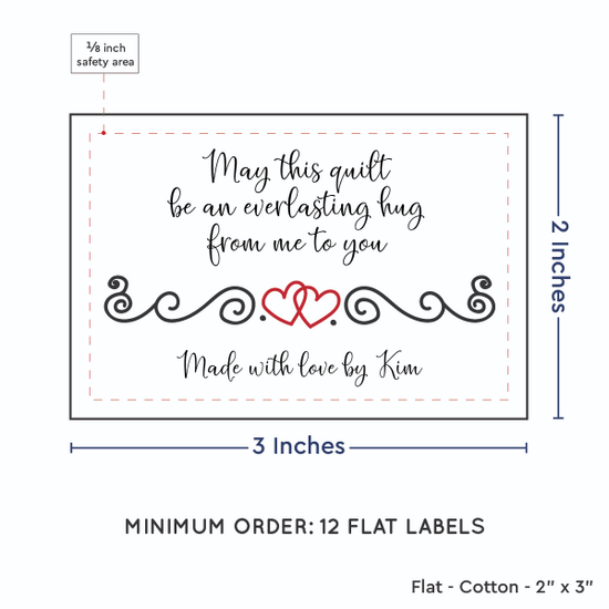 PPLR_HIDDEN_PRODUCT Double Heart Quote (2"x3" Cotton - 12 labels/set)