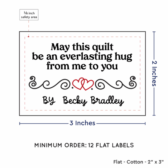 PPLR_HIDDEN_PRODUCT Double Heart Quote (2"x3" Cotton - 12 labels/set)
