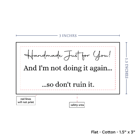 PPLR_HIDDEN_PRODUCT Text Only Medium Large Label (1.5"x3"-Cotton)