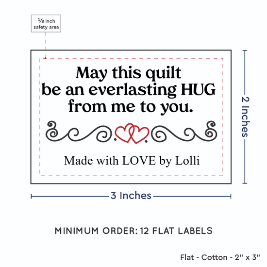 PPLR_HIDDEN_PRODUCT Double Heart Quote (2"x3" Cotton - 12 labels/set)