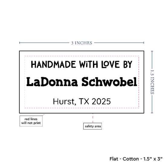 PPLR_HIDDEN_PRODUCT Text Only Medium Large Label (1.5"x3"-Cotton)