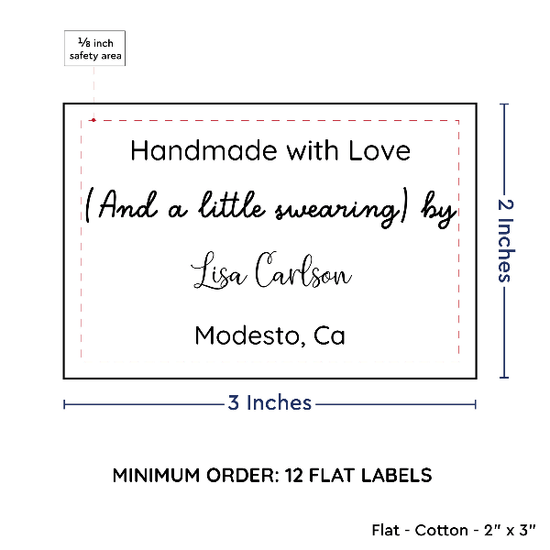 PPLR_HIDDEN_PRODUCT Large Text Only Label (2"x3"-Cotton)
