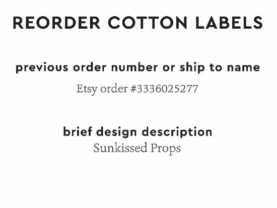 PPLR_HIDDEN_PRODUCT Reorder Previous Label Design - COTTON