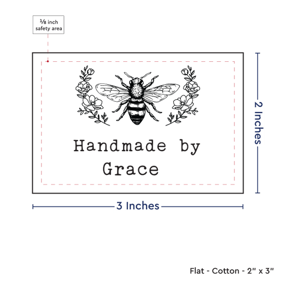 PPLR_HIDDEN_PRODUCT Floral Bee (2"x3"-Cotton)