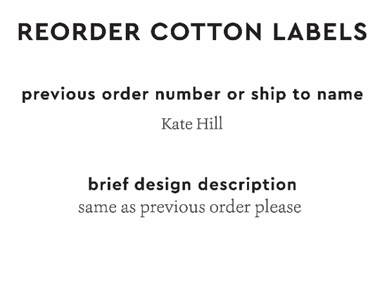 PPLR_HIDDEN_PRODUCT Reorder Previous Label Design - COTTON
