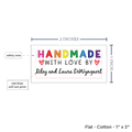 PPLR_HIDDEN_PRODUCT Rainbow Handmade with Love (2"x1"-Cotton)