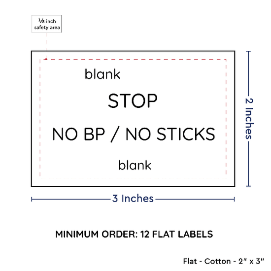 PPLR_HIDDEN_PRODUCT Large Text Only Label (2"x3"-Cotton)