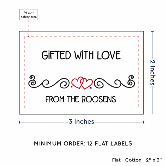 PPLR_HIDDEN_PRODUCT Double Heart Quote (2"x3" Cotton - 12 labels/set)