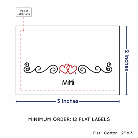 PPLR_HIDDEN_PRODUCT Double Heart Quote (2"x3" Cotton - 12 labels/set)