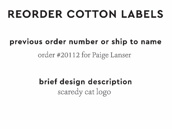 PPLR_HIDDEN_PRODUCT Reorder Previous Label Design - COTTON