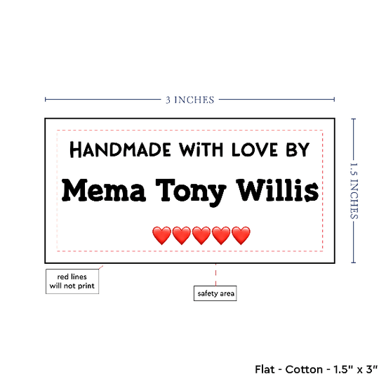 PPLR_HIDDEN_PRODUCT Text Only Medium Large Label (1.5"x3"-Cotton)