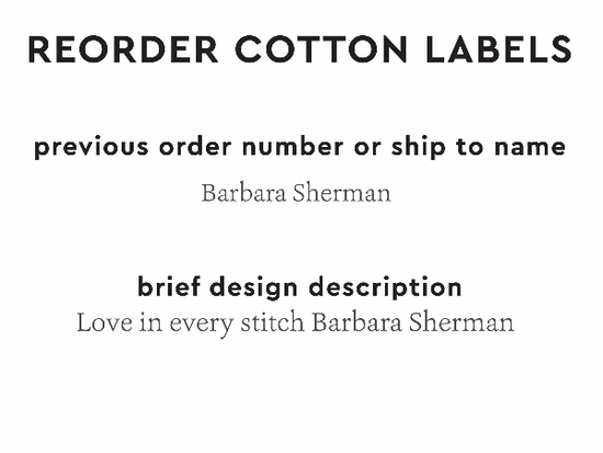 PPLR_HIDDEN_PRODUCT Reorder Previous Label Design - COTTON