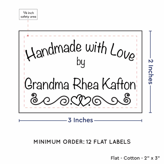 PPLR_HIDDEN_PRODUCT Double Heart Border (2"x3" Cotton - 12 labels/set)