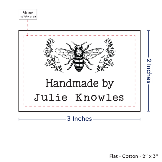 PPLR_HIDDEN_PRODUCT Floral Bee (2"x3"-Cotton)