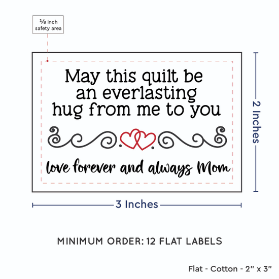 PPLR_HIDDEN_PRODUCT Double Heart Quote (2"x3" Cotton - 12 labels/set)