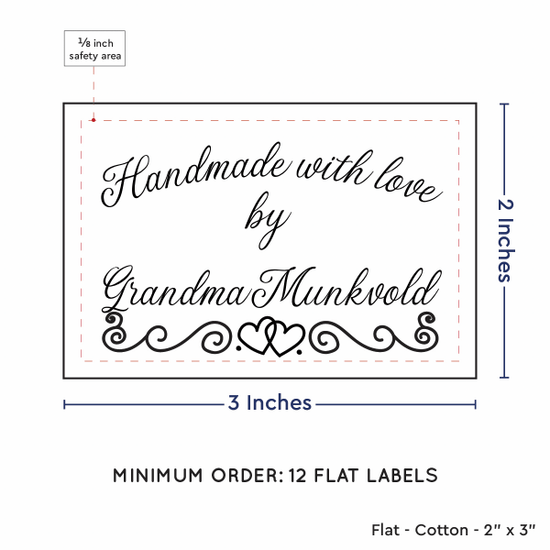 PPLR_HIDDEN_PRODUCT Double Heart Border (2"x3" Cotton - 12 labels/set)