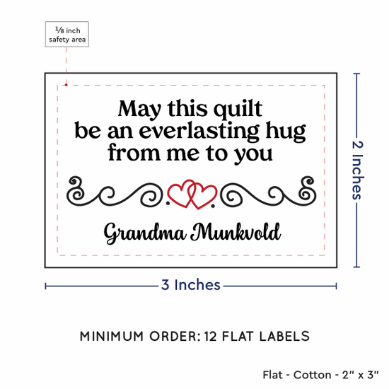 PPLR_HIDDEN_PRODUCT Double Heart Quote (2"x3" Cotton - 12 labels/set)
