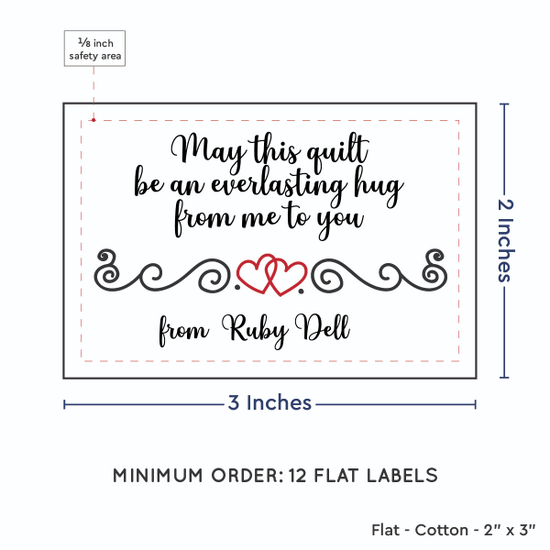 PPLR_HIDDEN_PRODUCT Double Heart Quote (2"x3" Cotton - 12 labels/set)