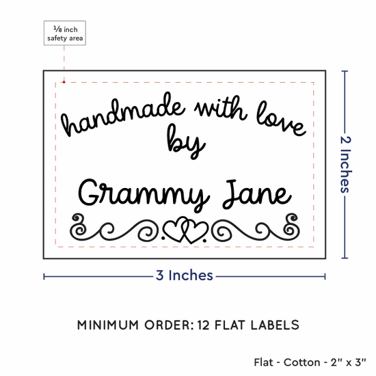 PPLR_HIDDEN_PRODUCT Double Heart Border (2"x3" Cotton - 12 labels/set)