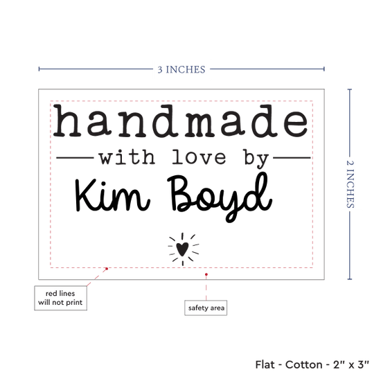 PPLR_HIDDEN_PRODUCT Modern Blanket Label with Heart (2"x3"-Cotton)