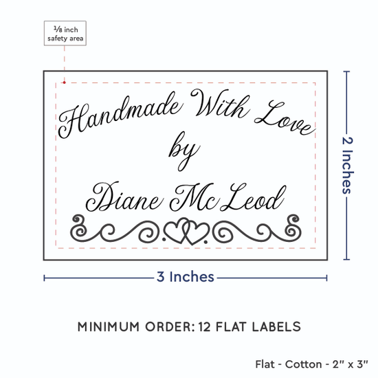 PPLR_HIDDEN_PRODUCT Double Heart Border (2"x3" Cotton - 12 labels/set)