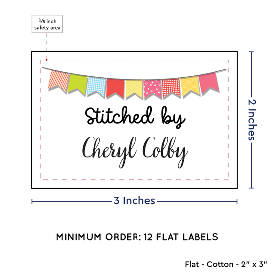 PPLR_HIDDEN_PRODUCT Colorful Banner (2"x3" Cotton - 12 labels/set)