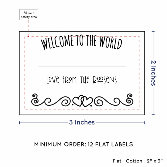 PPLR_HIDDEN_PRODUCT Double heart border with Fill in Blanks (2"x3" Cotton - 12 labels/set)