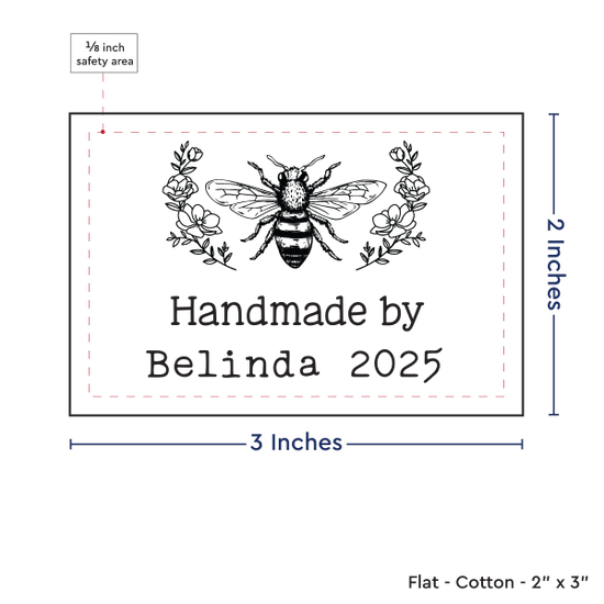PPLR_HIDDEN_PRODUCT Floral Bee (2"x3"-Cotton)