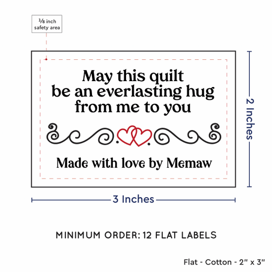 PPLR_HIDDEN_PRODUCT Double Heart Quote (2"x3" Cotton - 12 labels/set)