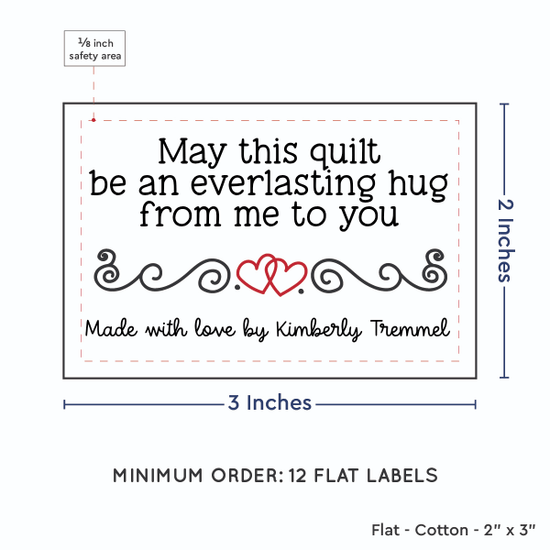 PPLR_HIDDEN_PRODUCT Double Heart Quote (2"x3" Cotton - 12 labels/set)