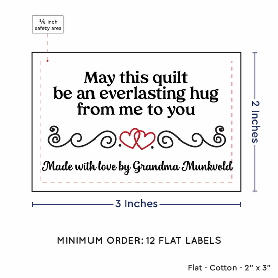 PPLR_HIDDEN_PRODUCT Double Heart Quote (2"x3" Cotton - 12 labels/set)